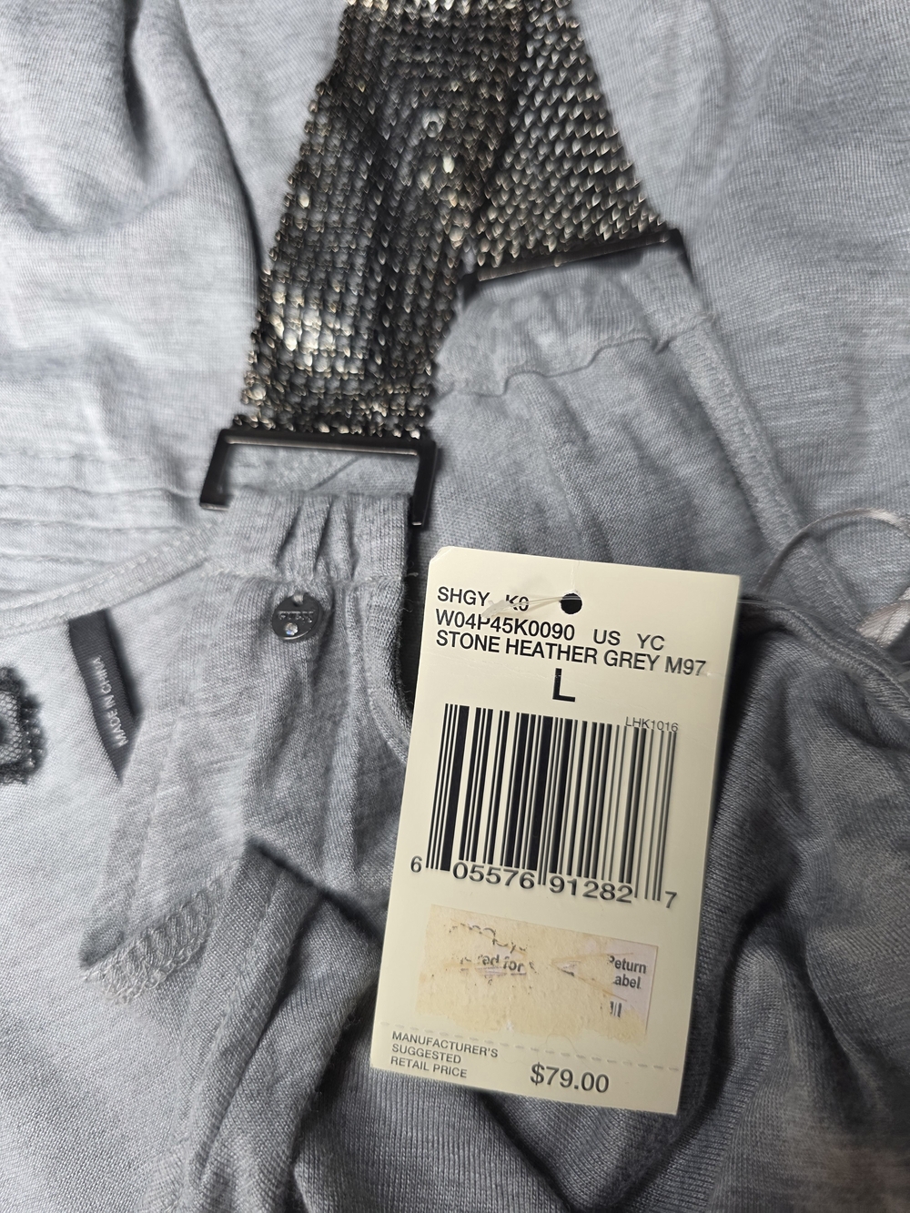Guess NWT Gray Ruched One-Shoulder Women’s Dress. - Picture 6 of 10